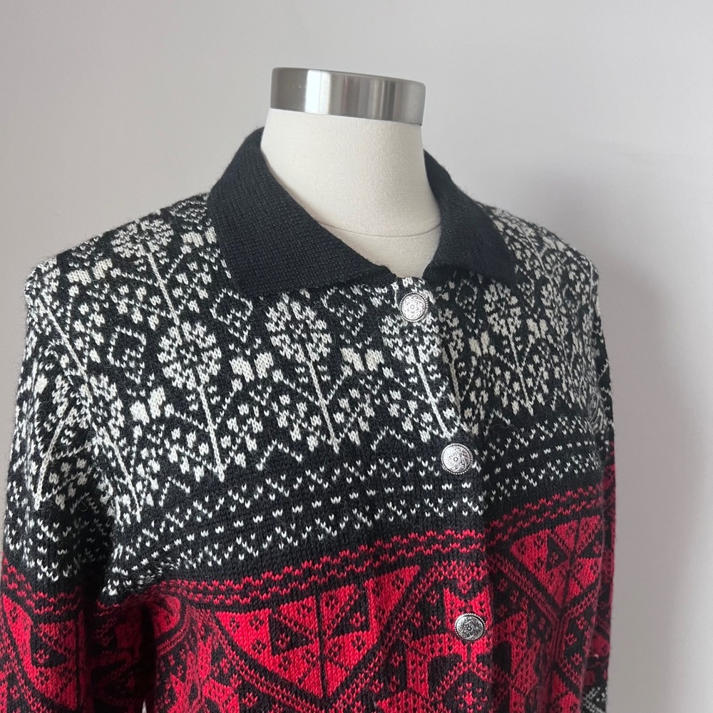 Vintage Pendleton Originals Womens 100% Wool‎ Cardigan Sweater Fair Isle Large - Picture 7 of 12
